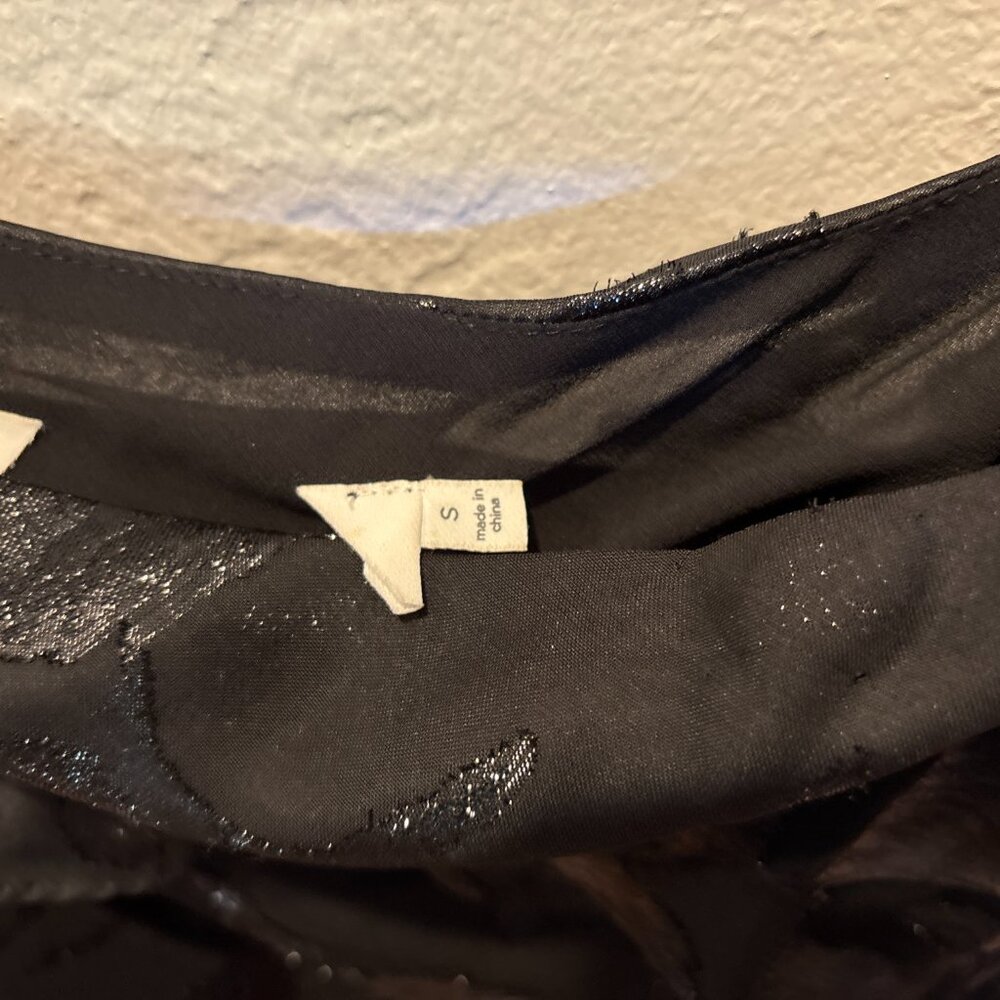 Astr Andrea‎ One Shoulder Maxi Dress Black Shimmer Size S - Picture 5 of 6